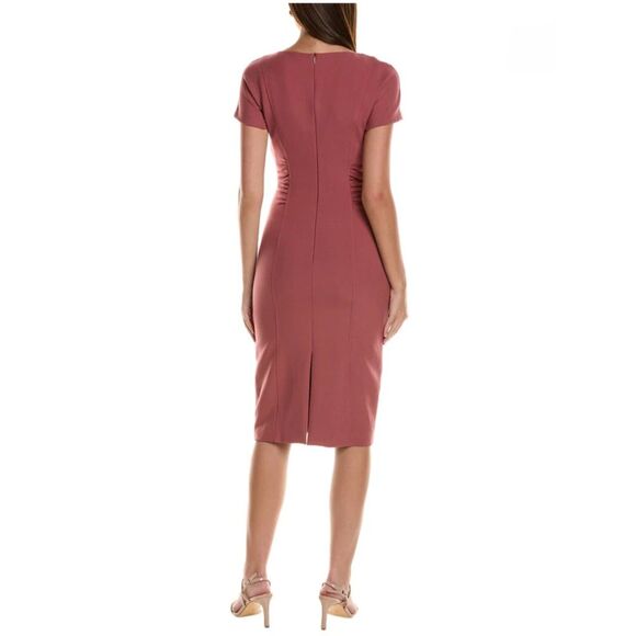 NWT Boss Hugo Boss Dakela Sheath Dress, S/S, Pencil Skirt, Rosewood/Mauve, Sz 8 - Picture 2 of 16